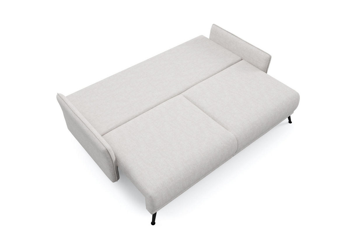 SCHLAFSOFA - Sofa Hoya - Hellgrau - Hellgrau/Schwarz, Holzwerkstoff (219/96/104cm) - Möblo