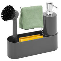 SPÜLBECKENORGANIZER, grau - Grau, Kunststoff (22/21/6.7cm) - bremermann