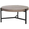 COUCHTISCH heller Holzfarbton 70 cm Bonita - Hellbraun/Schwarz, Holzwerkstoff (70/70/42cm) - Beliani