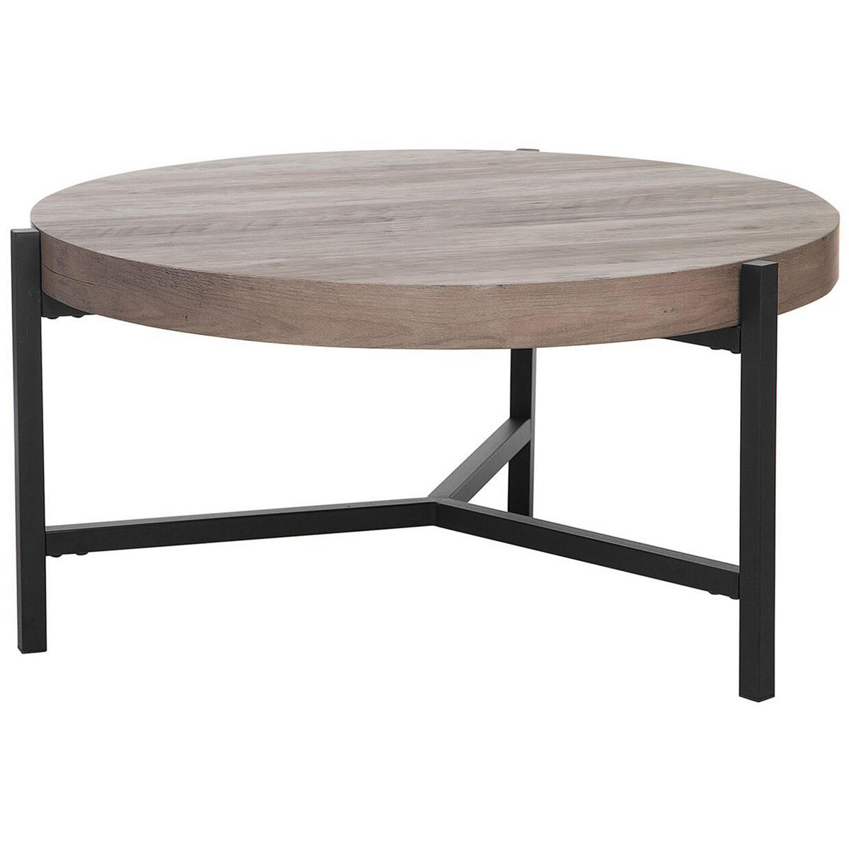 COUCHTISCH heller Holzfarbton 70 cm Bonita - Hellbraun/Schwarz, Holzwerkstoff (70/70/42cm) - Beliani