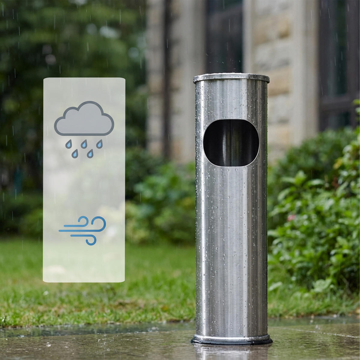 STANDASCHENBECHER - Silberfarben, Kunststoff/Metall (14cm) - Relaxdays