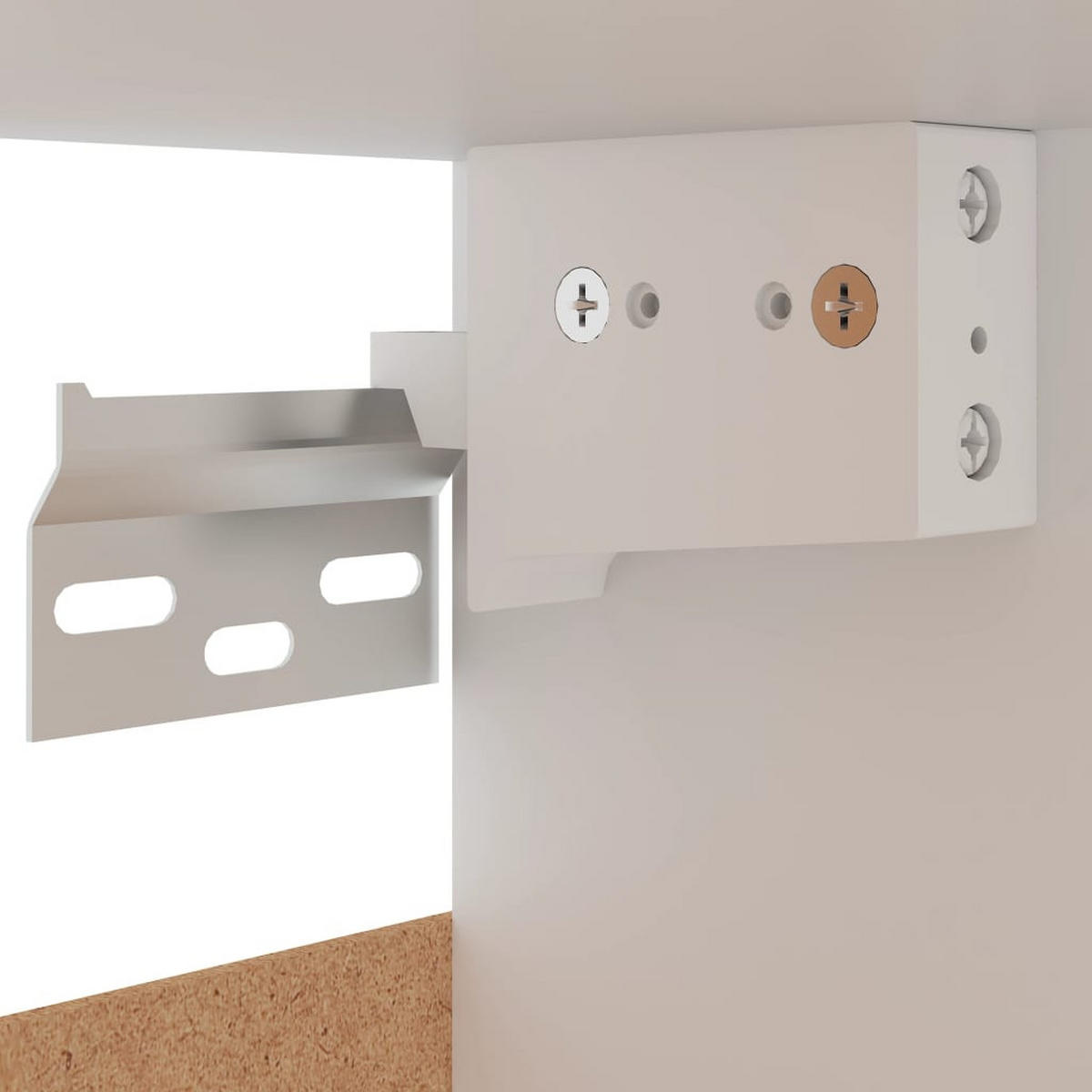 KÜCHENOBERSCHRANK Lyon 2-tlg. mit 1 Ablage 50/31/60 cm aus Holzwerkstoff Weiß - Weiß, Holz (50/60/31cm) - vidaXL