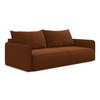 3-SITZER SOFA mit Schlaffunktion Samt Stoff Orange - Terracotta/Schwarz, Kunststoff/Textil (216/86/105cm) - LaMiaSofa