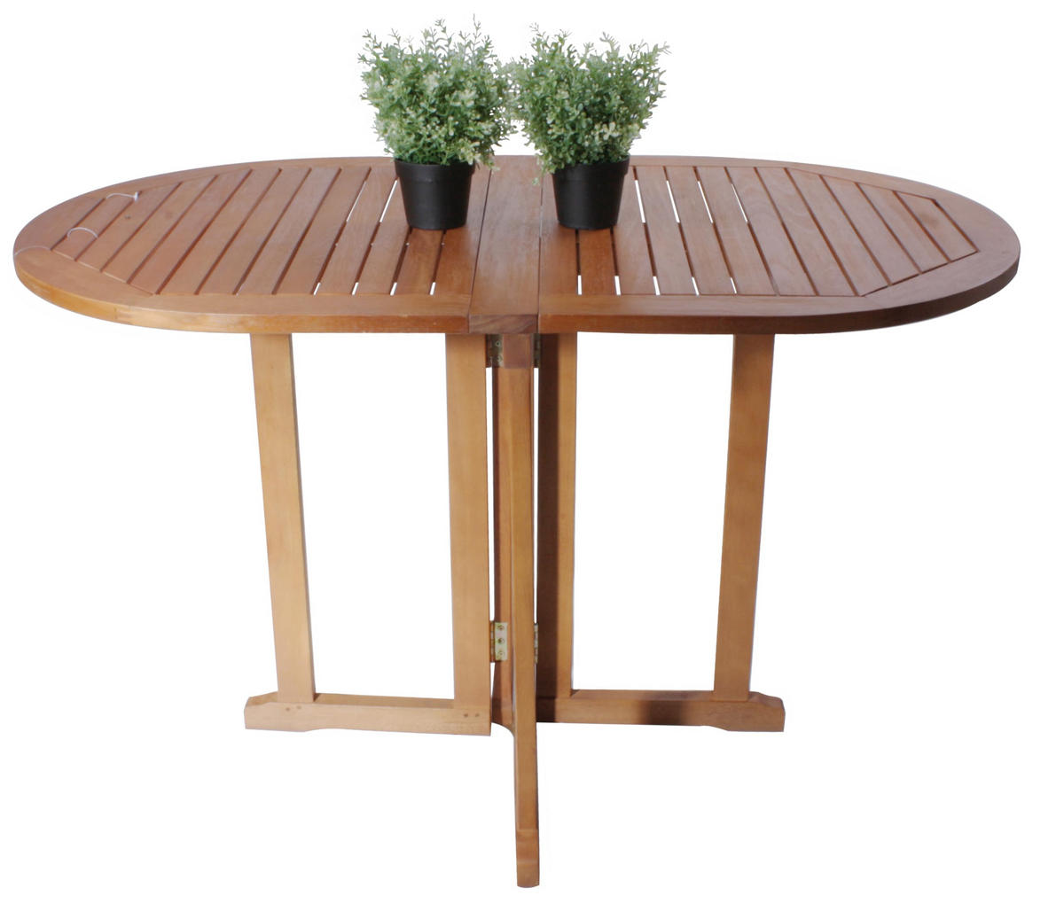 GARTENTISCH Nancy oval klappbar Klapptisch - Braun, Holz (120/70/73cm) - DELUKE