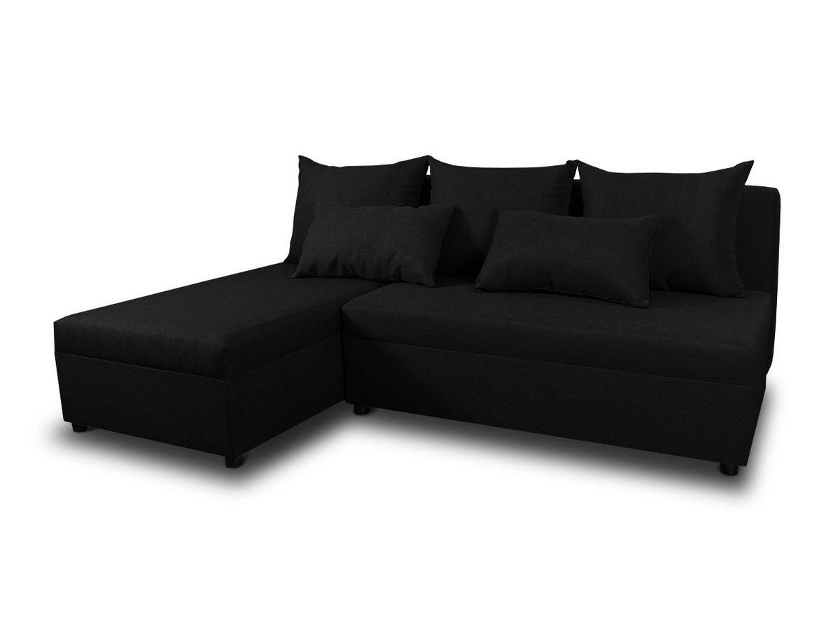 ECKSOFA Pono - Schwarz, Holz/Textil (205/142cm) - Sofnet