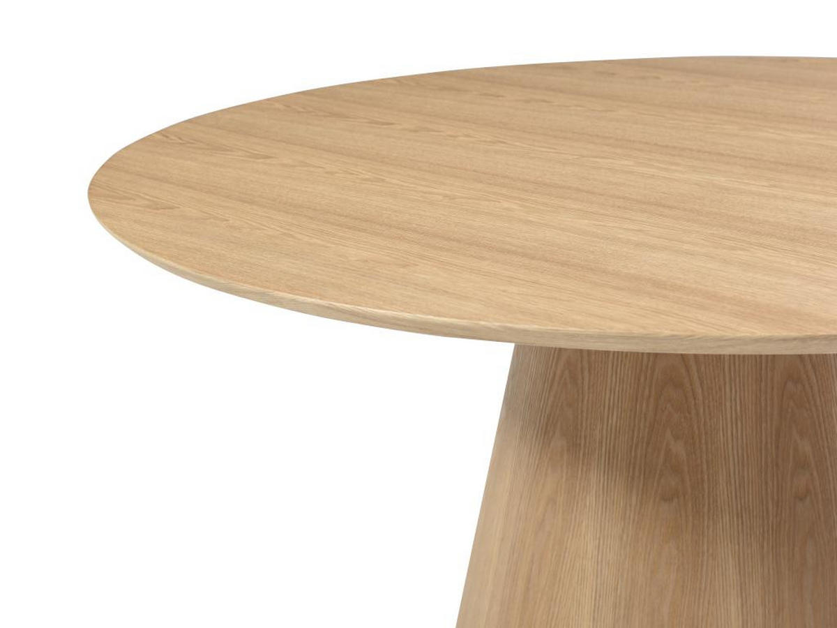 ESSTISCH rund - 4 Personen - Eichenfurnier - Holzfarben hell - ANTALIZA - Hellbraun, Holz (120/120/75.5cm) - Vente-Unique