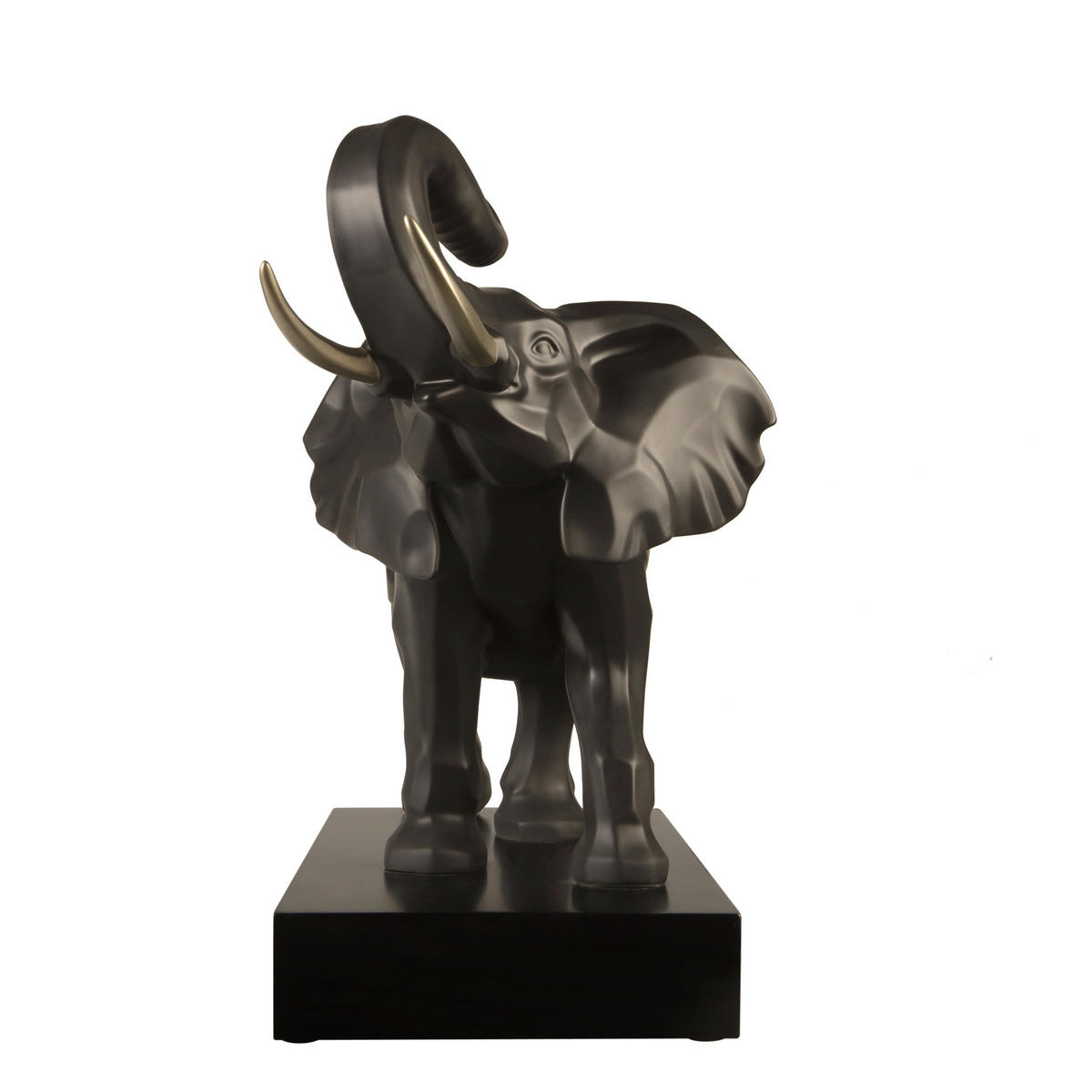 DEKOOBJEKT Studio 8 - Elefant, Biskuit-Porzellan, Schwarz, 43 cm - Schwarz, Keramik (25/43/57cm) - Goebel