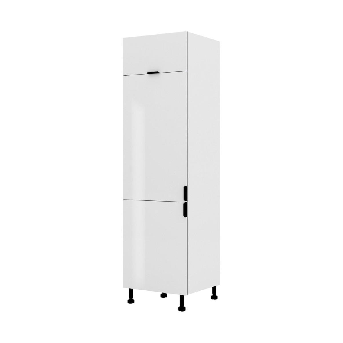 KÜHLSCHRANKUMBAUSCHRANK – 60 cm – KU-S60L – Lunara – Weiß Hochglanz - Weiß, Holzwerkstoff (60/203/56cm) - hi-markt