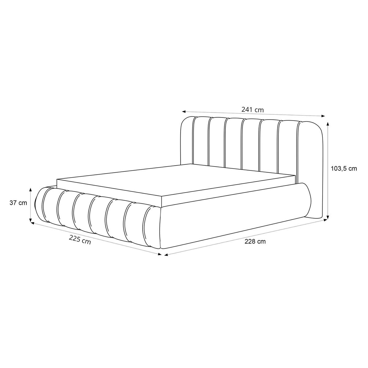 POLSTERBETT Gallo 200x200 cm Grau Chenille – (Doppelbett mit Bettkasten, Lattenrost, voluminöses Kopfteil) - Grau, Holz/Holzwerkstoff (200/200cm) - Ravio