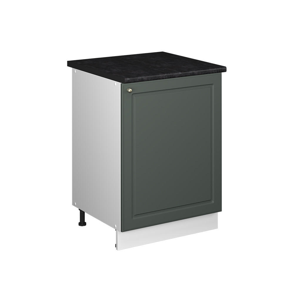 KÜCHENUNTERSCHRANK Fame-Line, Grün-Gold Landhaus/Weiß, 60 cm 1 Tür mit Arbeitsplatte - Weiß/Grün, Holzwerkstoff (60/82/60cm) - Vicco