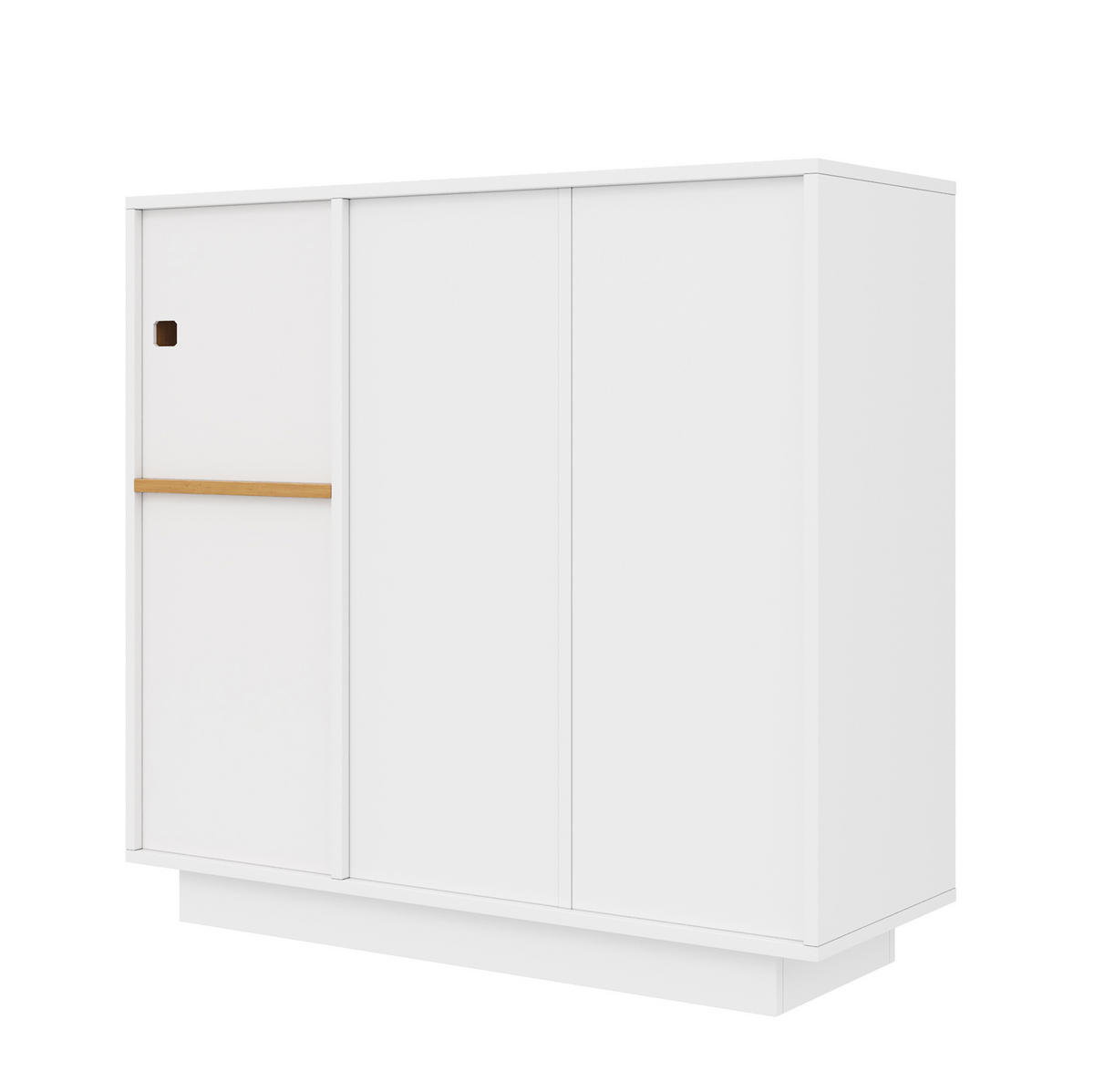 SCHUHSCHRANK aus Spanplatte 105x39,5x100,5cm in Weiß mit LED-Beleuchtung - Weiß, Holzwerkstoff (105/100.5/39.5cm) - Modfu