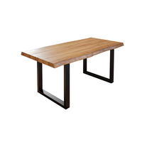 ESSTISCH UTRECHT - Beige/Schwarz, Holz/Metall (100/300/79cm) - SAM