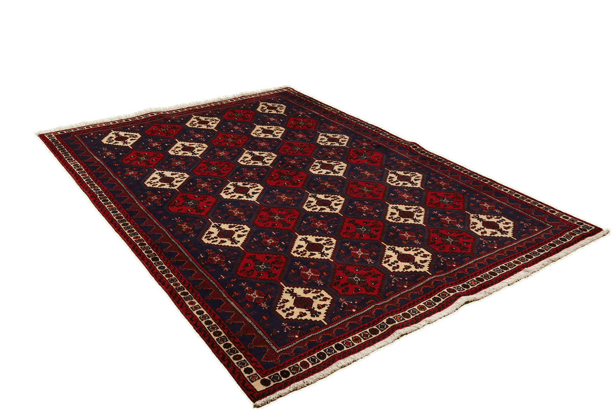 TEPPICH Afshar Blau 239/174 cm Schurwolle - Blau, Textil (174/239cm) - Looma