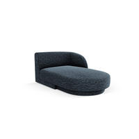 CHAISELONGUE rechts Miley aus Chenille-Stoff königsblau - Blau, Textil (90/70/156cm) - Micadoni