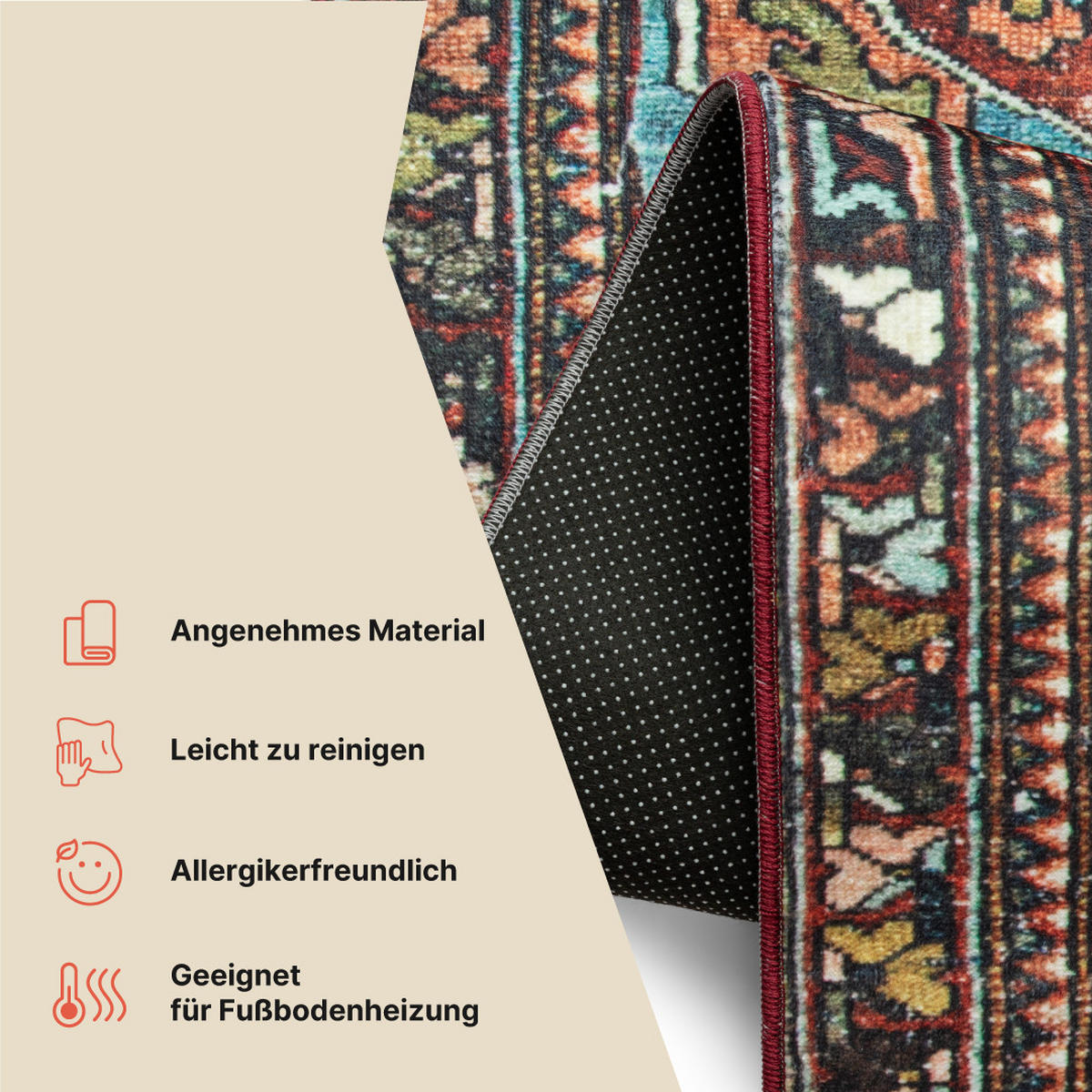 TEPPICH ISPAHAN Rot 300/400 cm - Rot, Textil (300/400cm) - Tapiso
