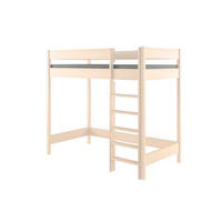 HOCHBETT Hugo 180x80 naturweiß mit Matratze - Naturfarben, Holzwerkstoff (80/180cm) - LUKDOM