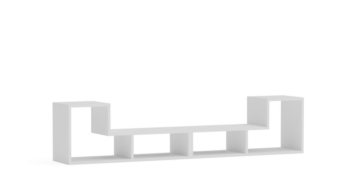 TV-ELEMENT Tetris Weiss - Weiß, Holzwerkstoff (120/40/29.5cm)