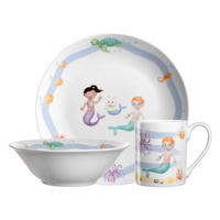 KINDERGESCHIRR SET BAMBINI AVVENTURA Meer - Hellblau, Keramik (9.5/21.5/21.3cm) - Leonardo Living
