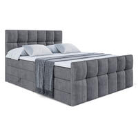 BOXSPRINGBETT RICAR-Z KING - 180 x 200 - H3/H4 - Dunkelgrau - Dunkelgrau, Holzwerkstoff (180/200cm) - ALTDECOR