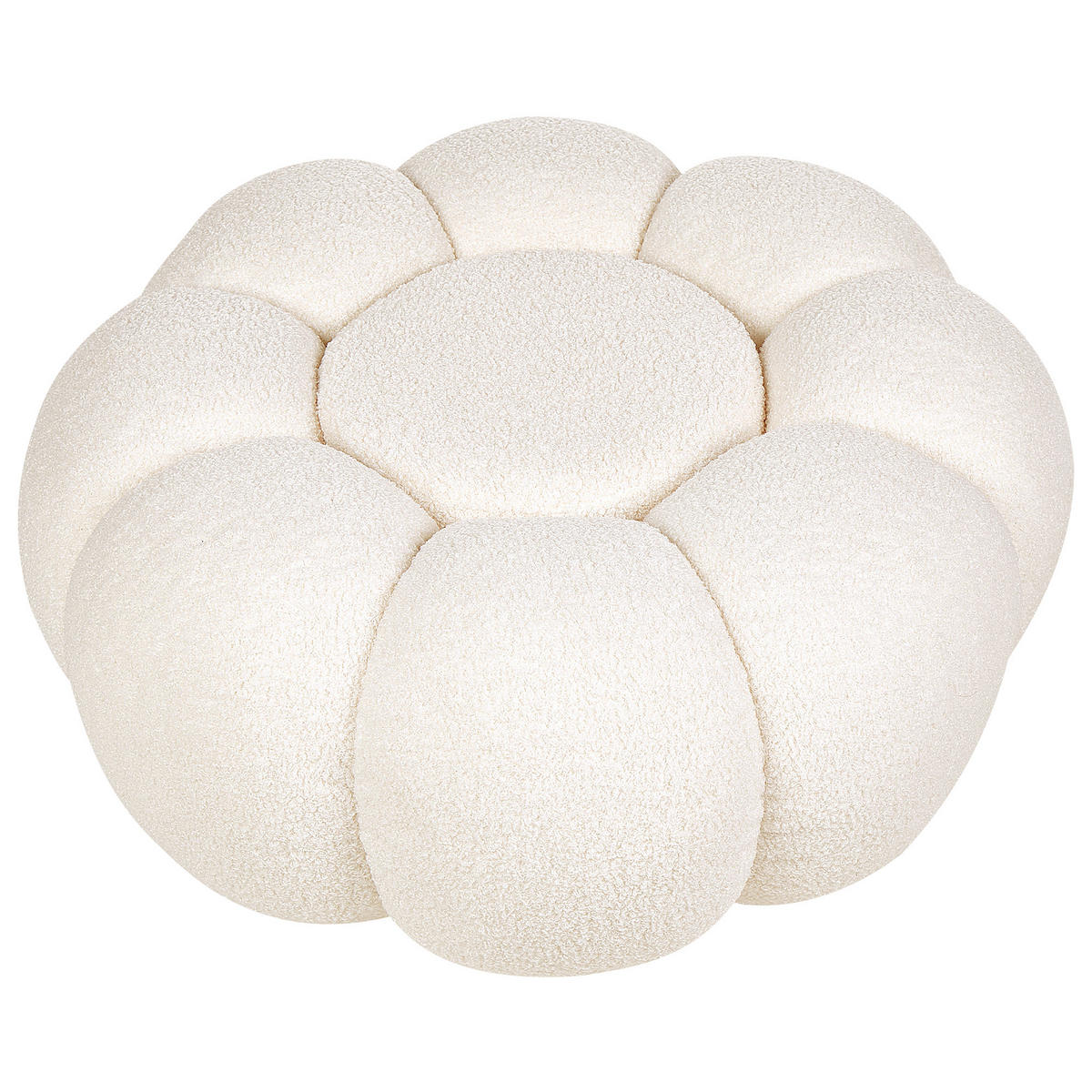 POUF Weiß Beaufort - Creme, Textil (60/27/60cm) - Beliani