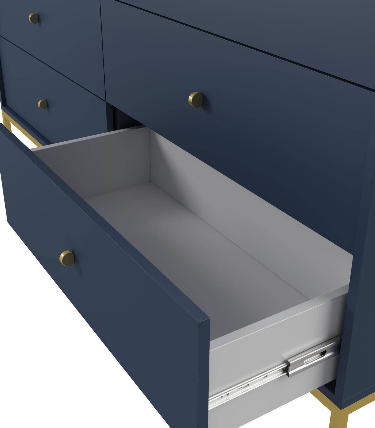 KOMMODE, marineblau, 154 x 83 x 39 cm - Blau, Holzwerkstoff (154/83/39cm) - 3XE LIVING