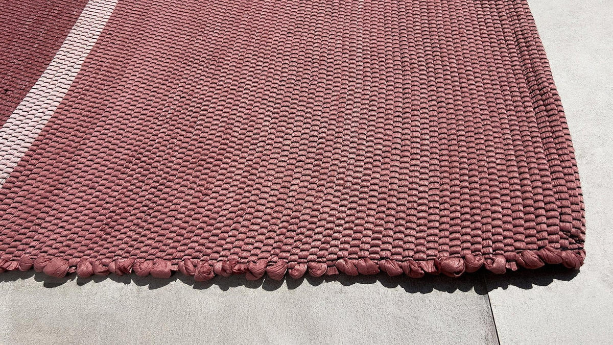 TEPPICH aus recycelten Fasern handgewebt rosa - Pink, Naturmaterialien (120/170cm) - AFK Living
