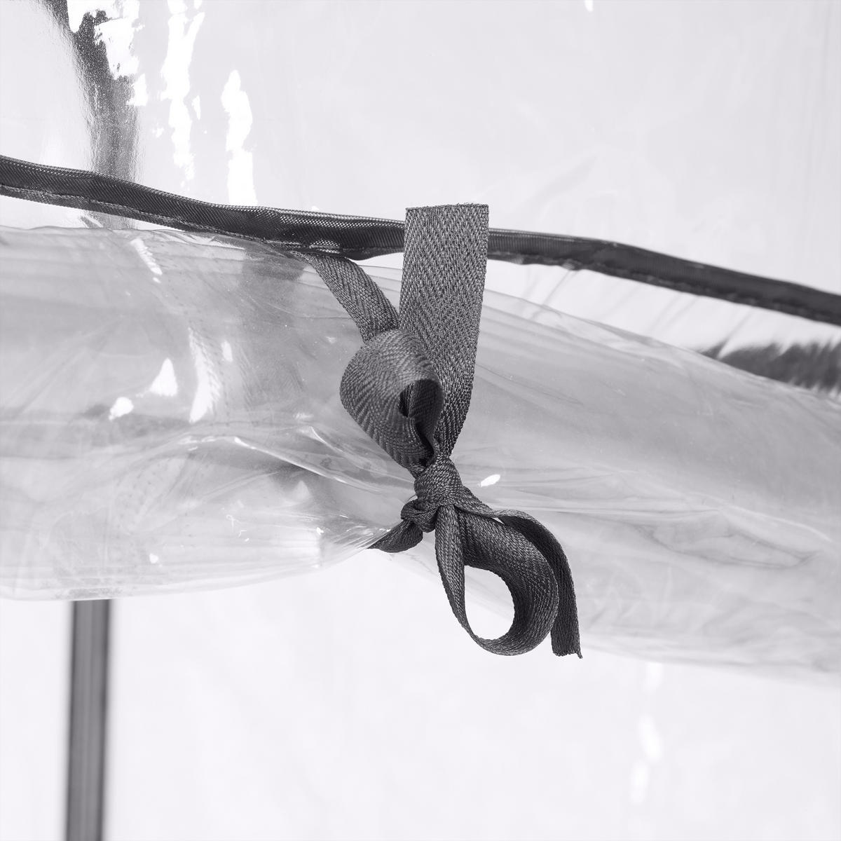 BALKONGEWÄCHSHAUS - Schwarz, Kunststoff/Metall (59/126/37cm) - Relaxdays
