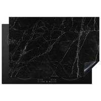 HERABDECKPLATTE - Schwarz - Marmor - 74x48 - Schwarz, Kunststoff (74/48/0.2cm) - MuchoWow