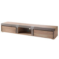 TV-BOARD Akazie 240x48x39 beige lackiert Amsterdam #104 - Beige, Holz (240/39/48cm) - Massivmoebel24