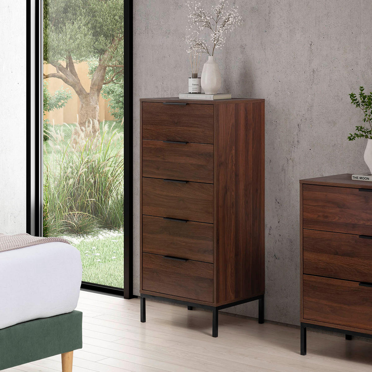 KOMMODE 50/115/40 Auri Walnussfarbe - Walnussfarben, Holzwerkstoff (50/115/40cm) - VS Venta-stock