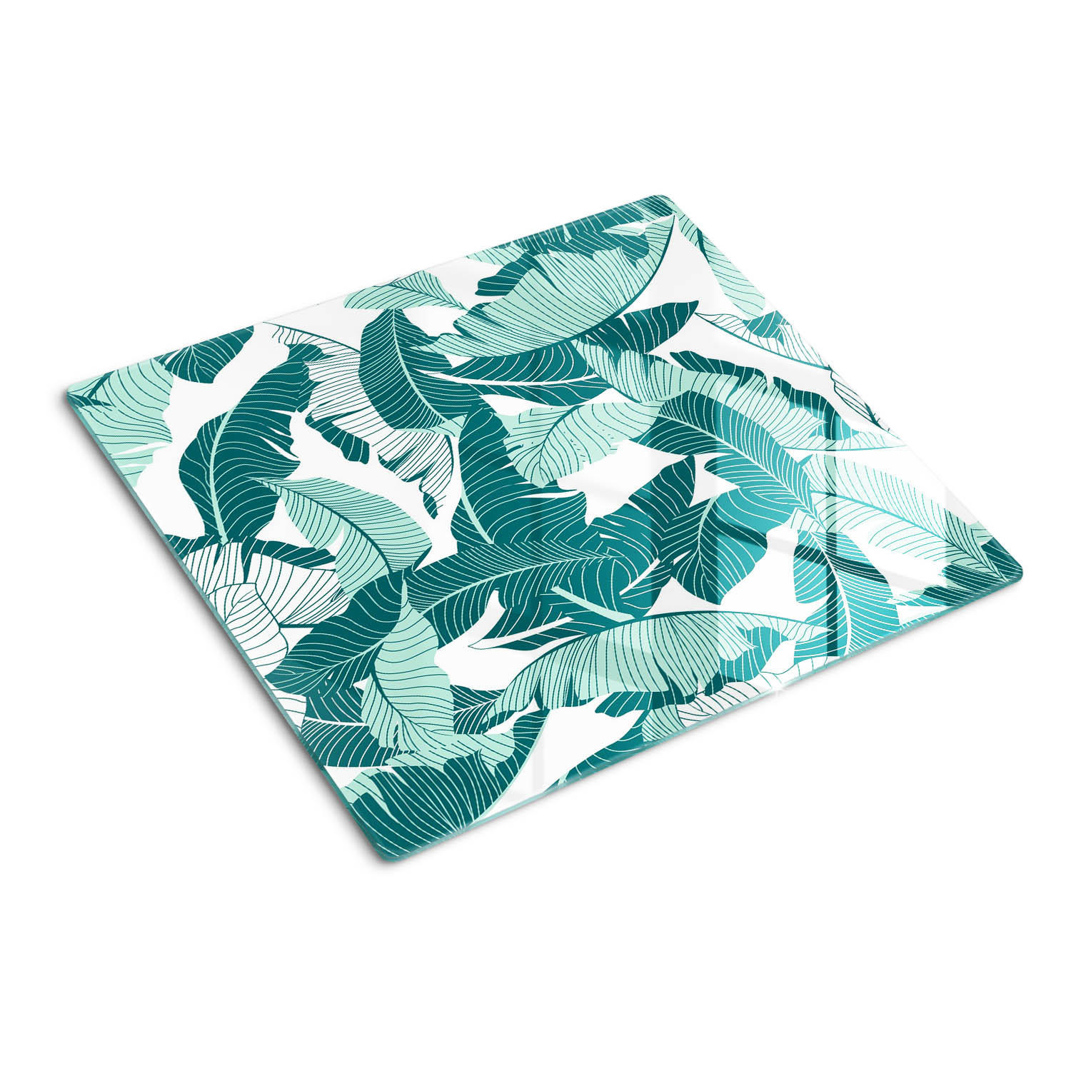 GLASPLATTE 60x52 cm Palmen - Grün, Glas (60/0.4/52cm) - TULUP