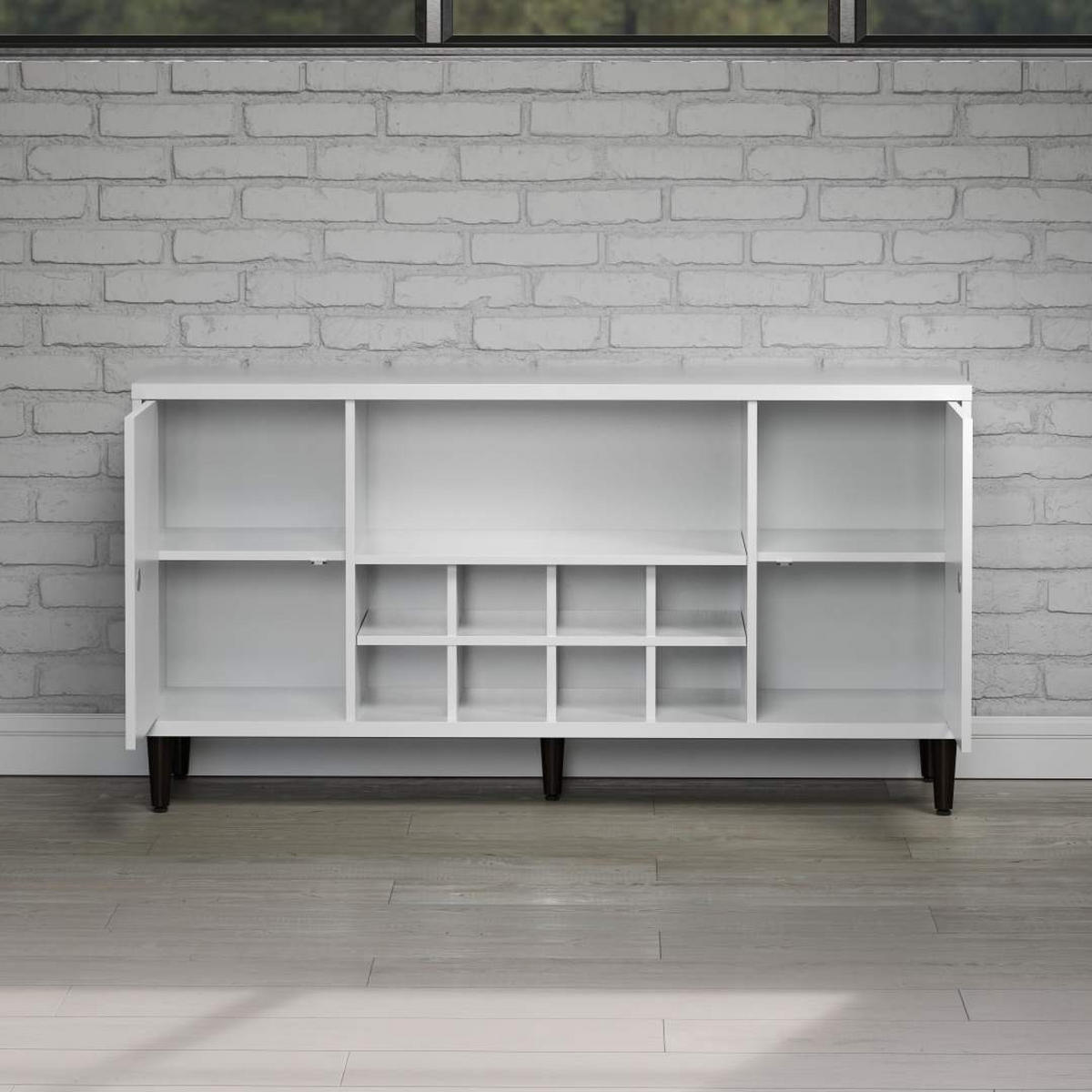 SIDEBOARD Evolution Weiß lackiert 136/36/70 cm - Weiß, Holzwerkstoff (136/70/36cm) - ebuy24