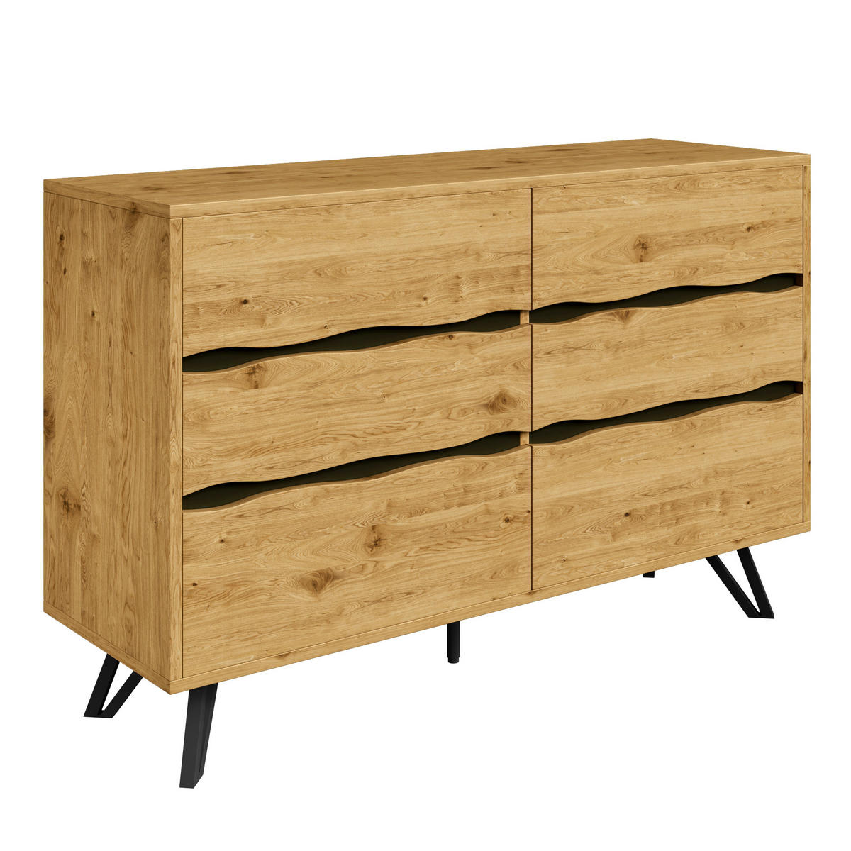 SIDEBOARD Natur 120/40/75,5 cm - Naturfarben, Holzwerkstoff (120/75.5/40cm) - PANGIVO
