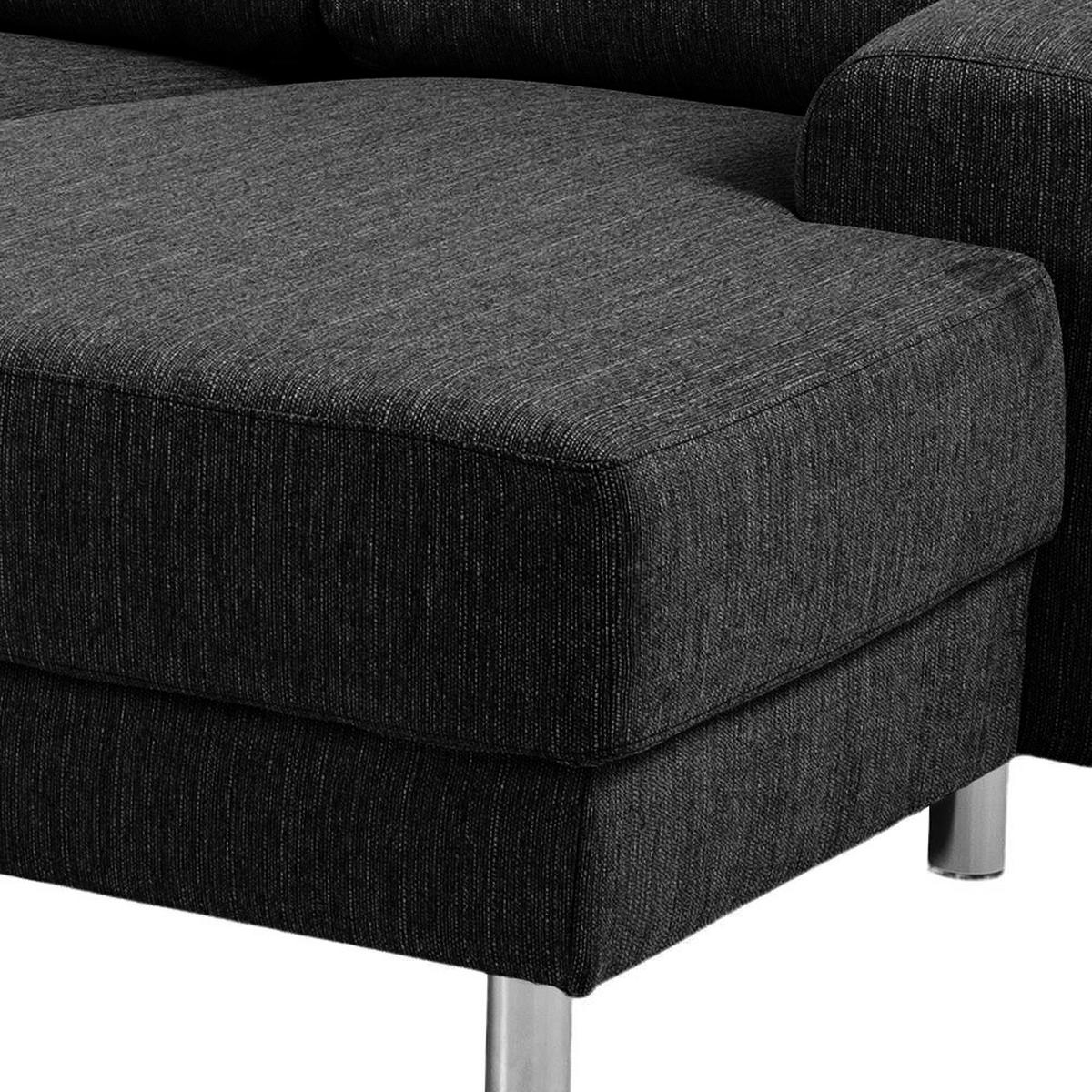 ECKSOFA anthrazitgrau - Grau, Textil (287/221cm) - ebuy24
