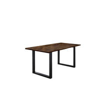 ESSTISCH LUBIN - Schwarz/Braun, Holz/Metall (100/200/77cm) - SAM