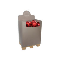 WEIHNACHTSBAUMSCHMUCK-SET BASIC RED, 74-teilig, für Weihnachtsbäume 300–600 cm - Rot, Kunststoff (60/50/80cm) - LAALU