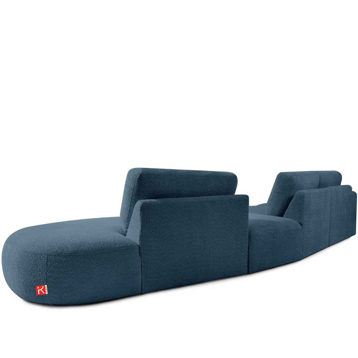 5-SITZER ECKSOFA ZUCCO Boucle rechts, Nachtblau - Dunkelblau, Textil (430/84/105cm) - KONSIMO®