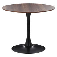 ESSTISCH 90/90/74 cm Dunkelbraun, Schwarz Rund Boca - Dunkelbraun, Holzwerkstoff (90/90/74cm) - Beliani