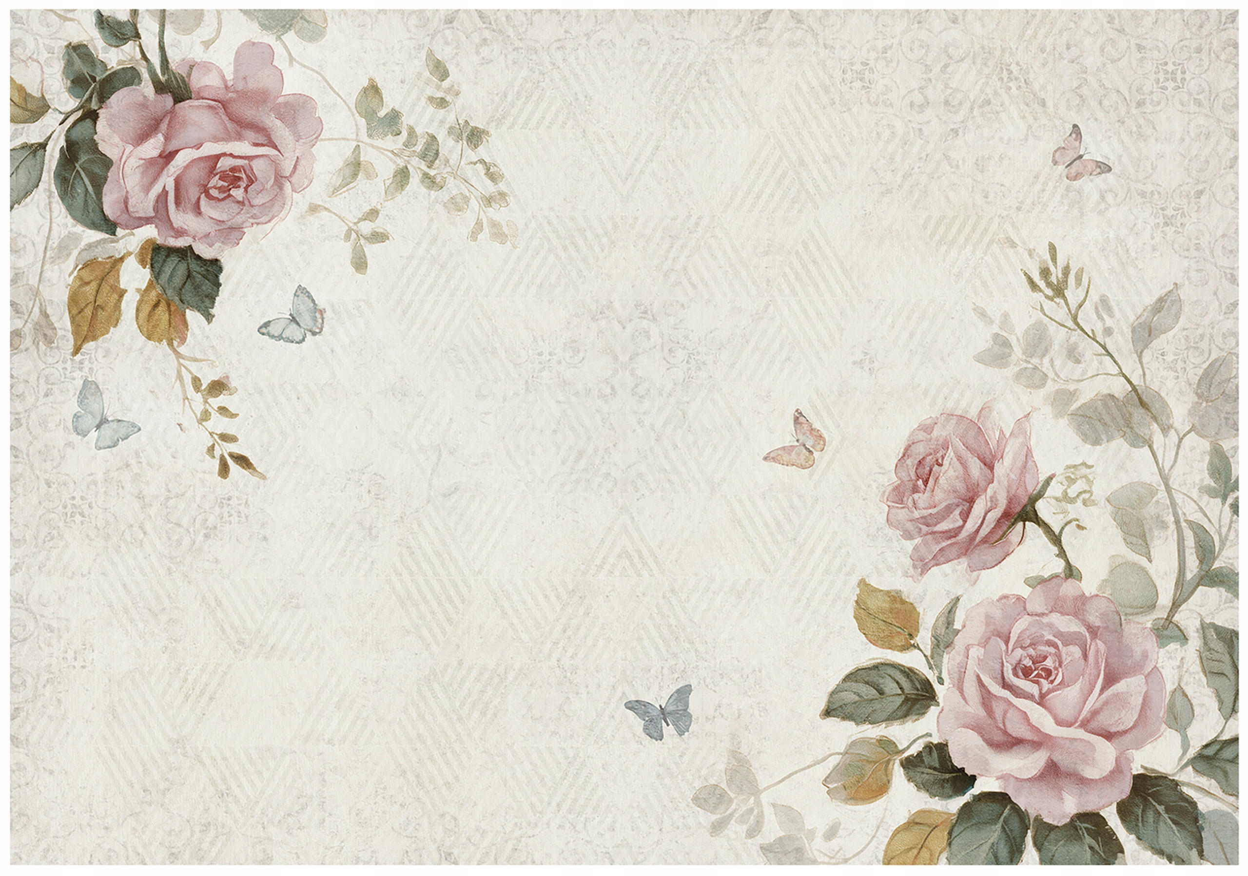 FOTOTAPETE Blumen Rosen Beige 312x219 cm - Multicolor, Papier (312/219cm) - Wallarena