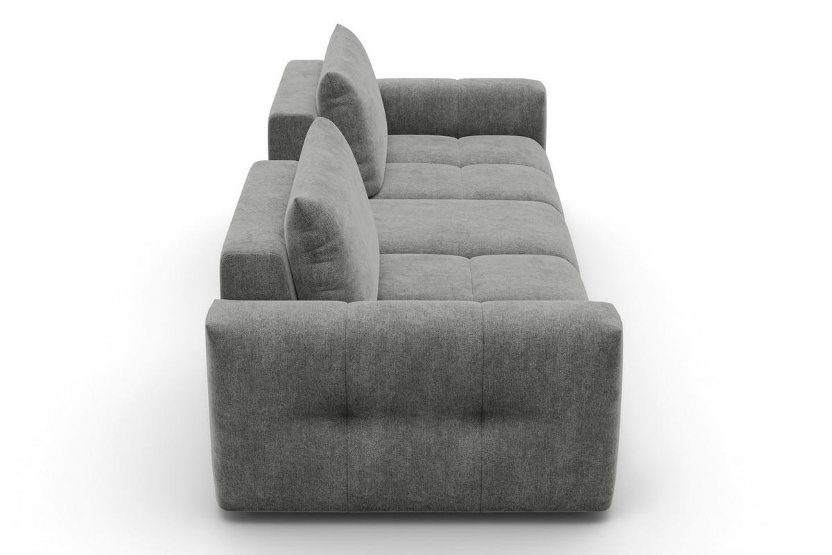 SOFA VERONA 4-Sitzer, Grau - Schwarz/Grau, Holz/Textil (282/83/110cm) - Courtois Laville