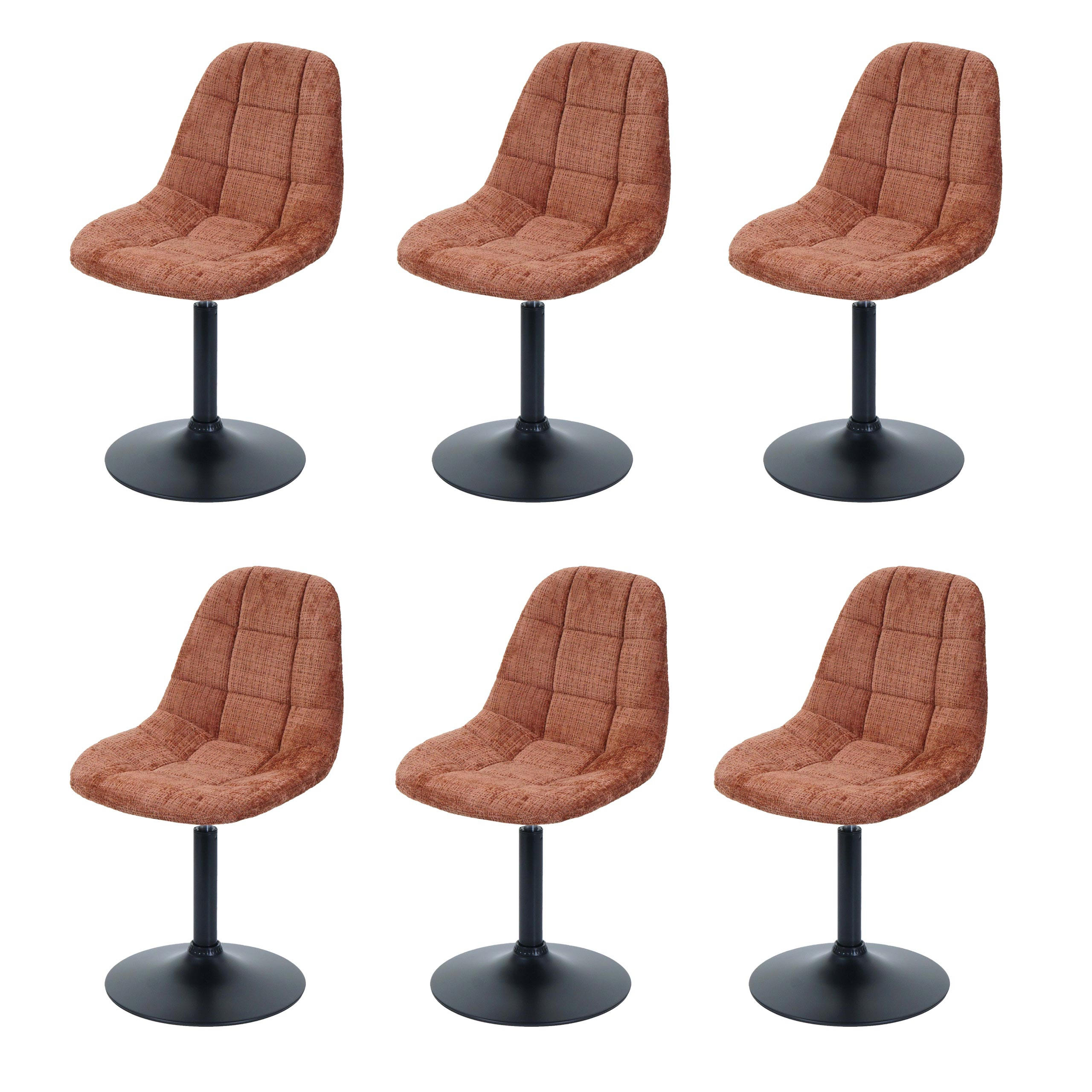 ESSZIMMERSTUHL Orange 6er-Set - Orange, Textil (47/83/43cm) - MCW