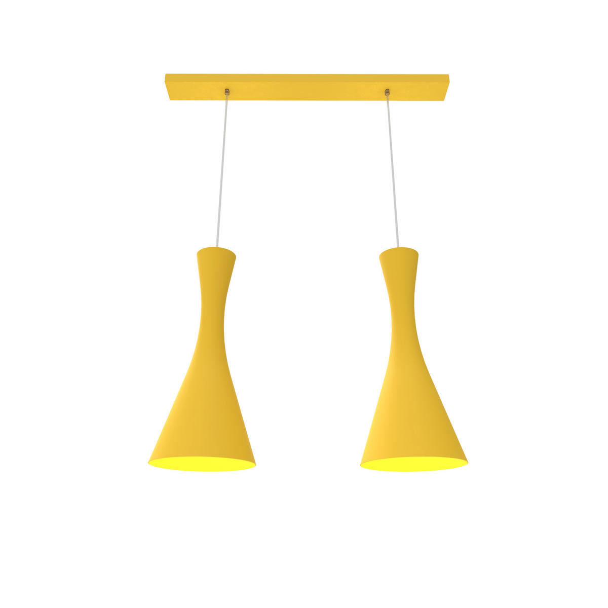 HÄNGELEUCHTE - Gelb, Metall (20/70/120cm) - Lumicom