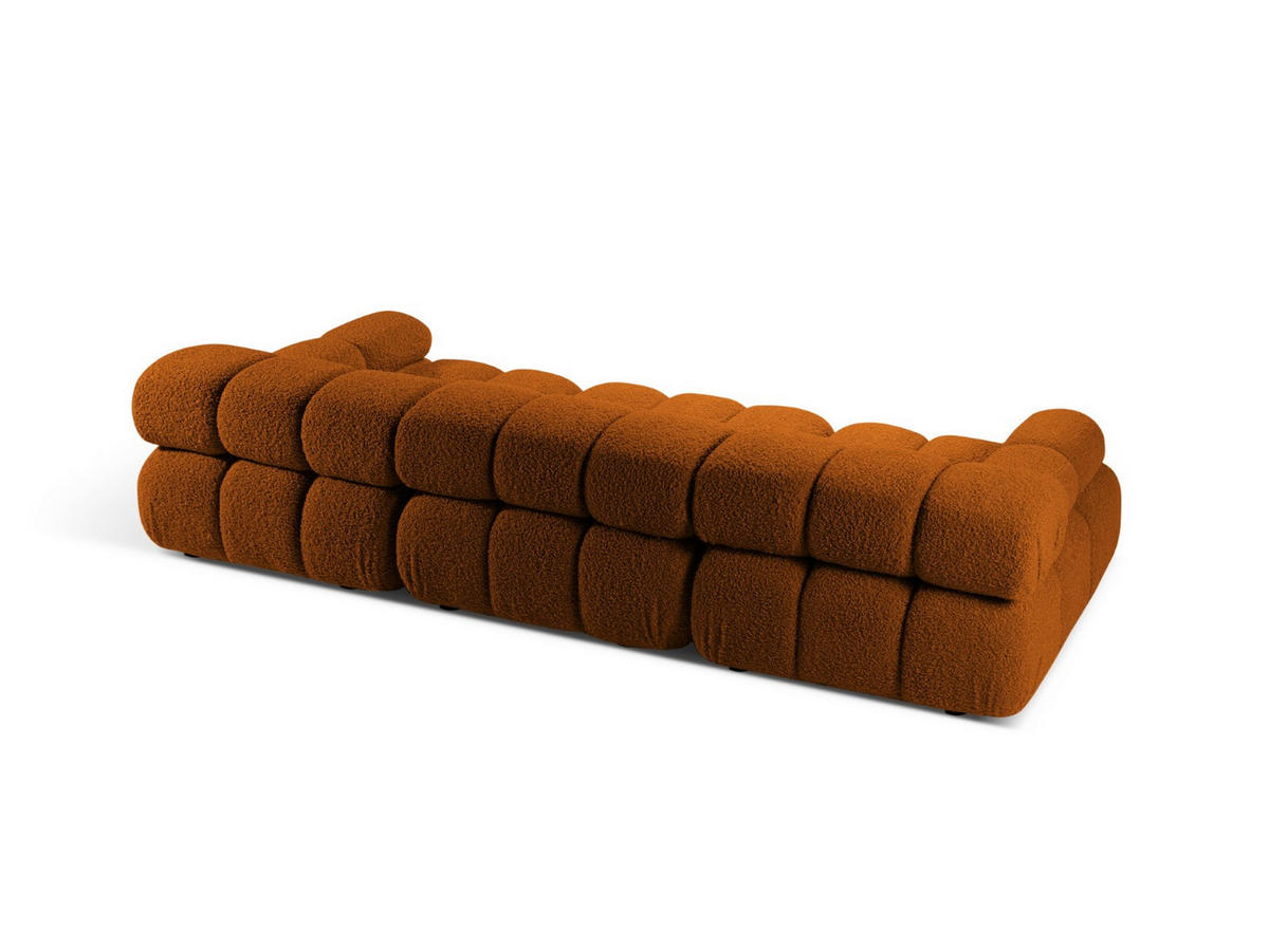 SOFA modular Bellis aus Boucle ziegelrot 3 Sitzplätze - Orange, Textil (94/70/282cm) - Micadoni