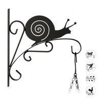 BLUMENHAKEN - Schwarz, Metall (28/30/2cm) - Relaxdays