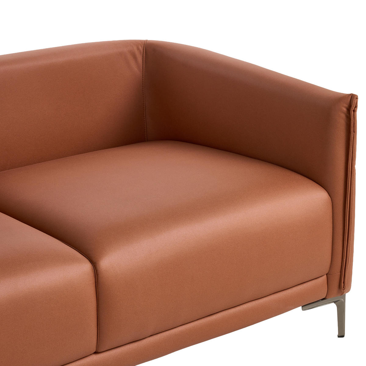 2-SITZER-SOFA Stoff Goldbraun Cilens - Goldfarben, Textil (152/93/83cm) - Beliani