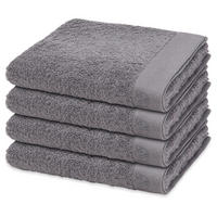 HANDTUCH Doubleface Stripes 4er-Set - Grau, Textil (50/100cm) - Ross