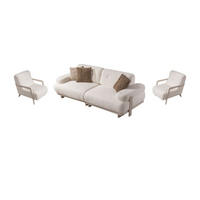 SITZGARNITUR Bully Creme Sofa Set, Creme Stellvariante 3+1+1 - Creme, Textil (230/83/100cm) - Villa Möbel