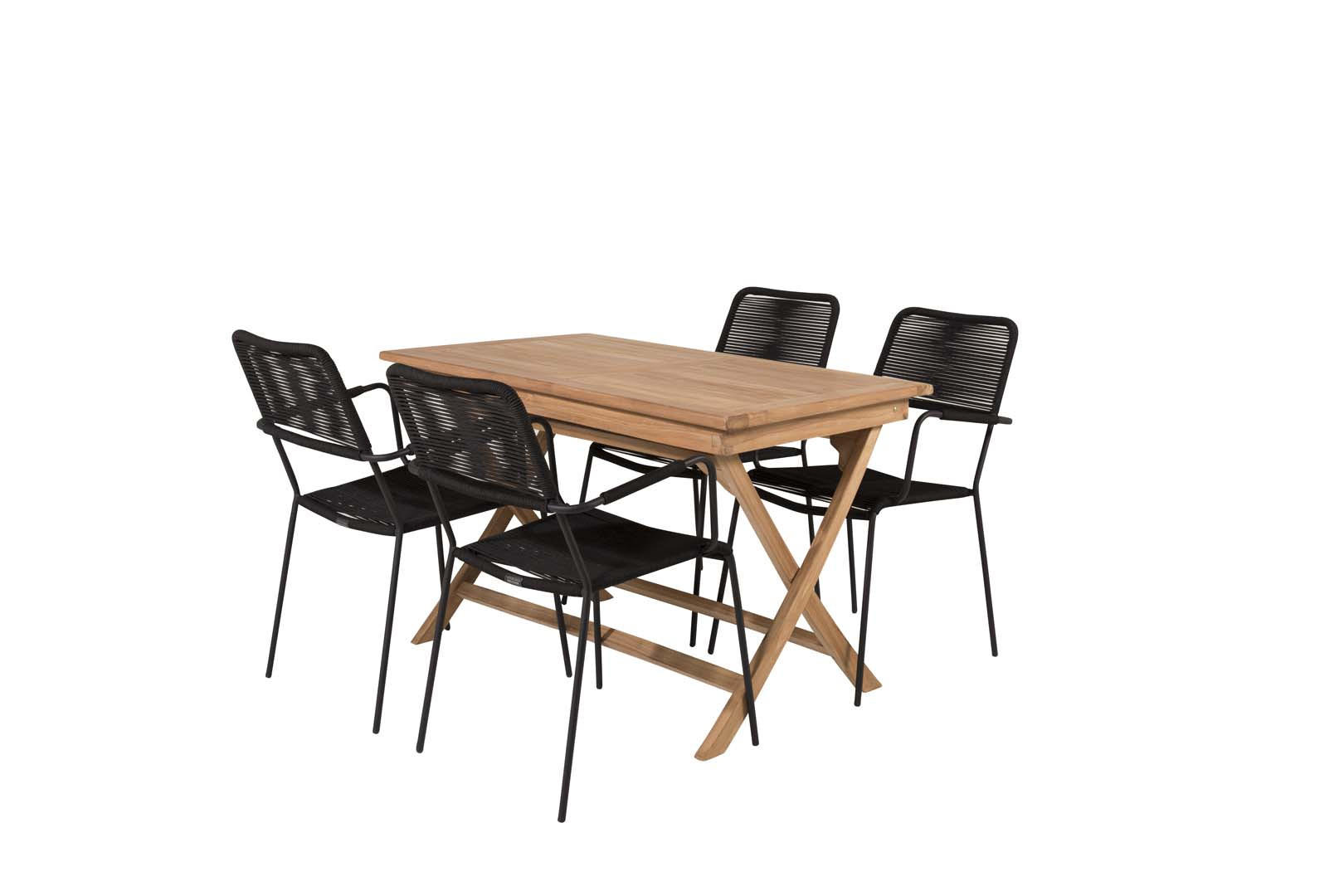 GARTENSET schwarz - Schwarz, Holzwerkstoff - ebuy24