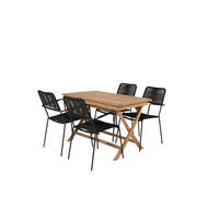 GARTENSET schwarz - Schwarz, Holzwerkstoff - ebuy24