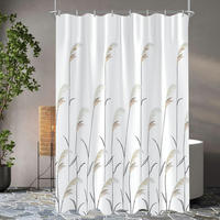 DUSCHVORHANG Weizenohr 80 x 180 cm - Weiß, Textil (80/180cm)